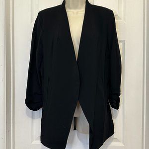 NWT - Tahiri Black Over-the-Hip Blazer with 3/4 Sleeves - Size L